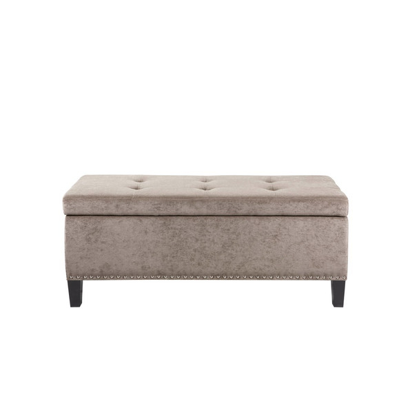 Shandra II Taupe Tufted Top Storage Bench (Shandra II Taupe-Benches) 