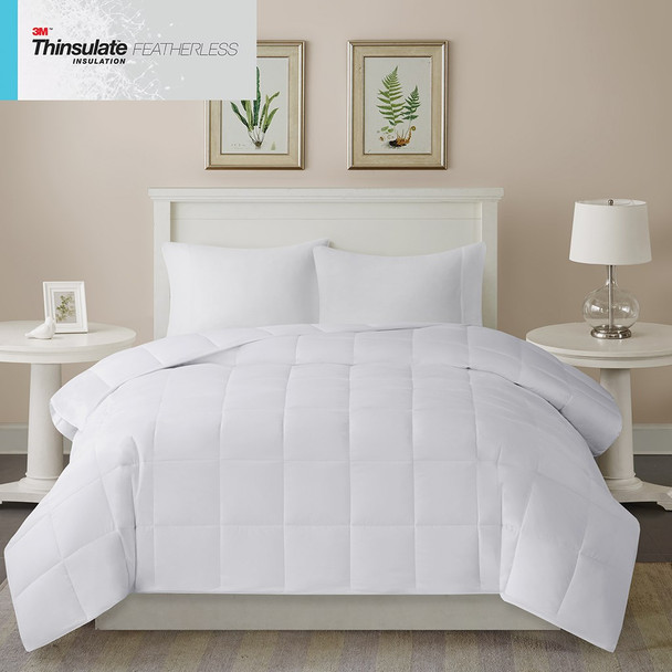 White Warmer 3M Featherless Insulation 600-FP Down Alternative Comforter (Warmer-White)