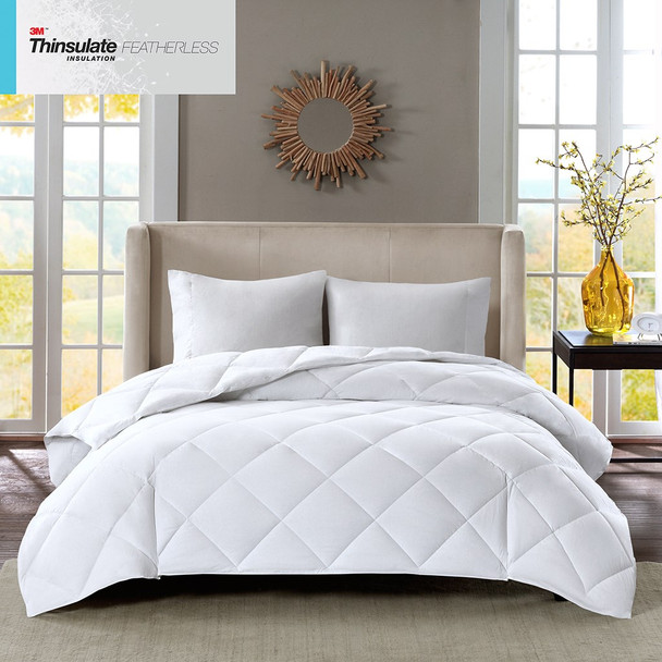 White Maximum 3M Featherless Insulation 600-FP Down Alternative Comforter (Maximum Warmth-White)