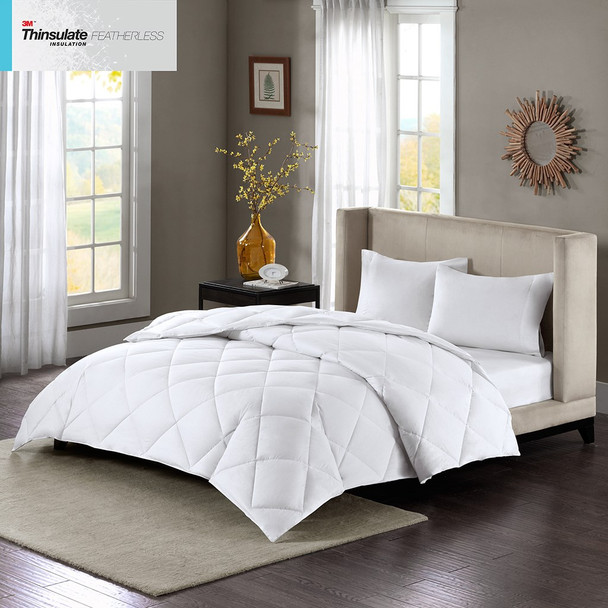 White Maximum 3M Featherless Insulation 600-FP Down Alternative Comforter (Maximum Warmth-White)