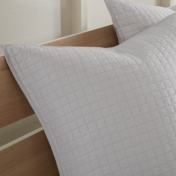 7pc Ivory Grey & Aqua Tufted Dots Duvet Cover Set AND Decorative Pillows (Myla-Aqua-duv)