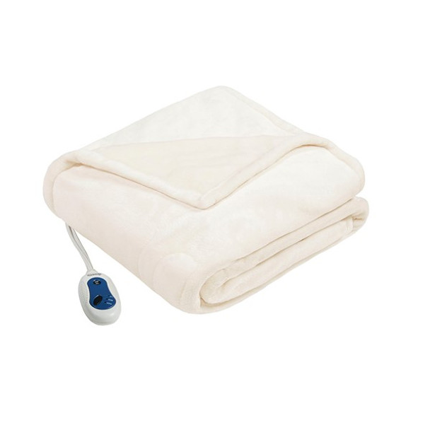  Heated Microlight to Berber Throw Ivory (Heated Microlight-Ivory-Throw) 