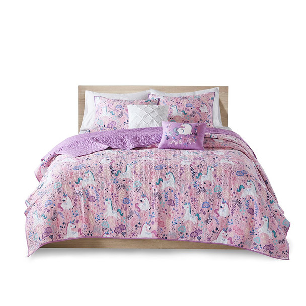  Lola Pink Cotton Reversible Coverlet Set ( Lola -Pink-Cov)