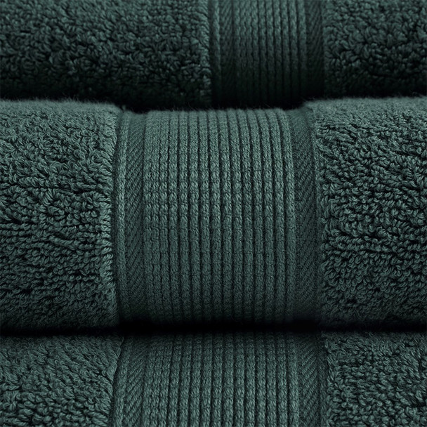 8pc Dark Green 800GSM Long Staple Cotton Bath Towel Set (800GSM-Dark Green)