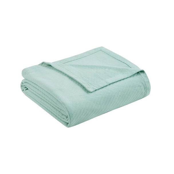 Seafoam Green Year Round High Quality Liquid Cotton Blanket (Liquid-Seafoam-blanket)