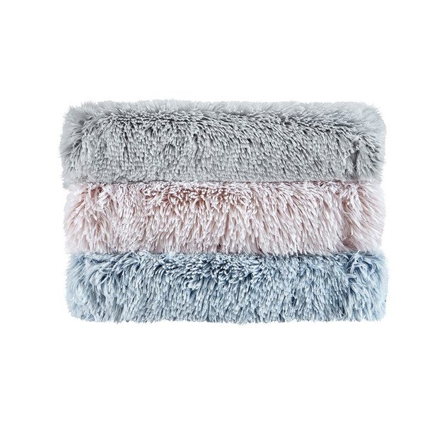  Blush Pink Shaggy Faux Fur Throw Blanket 50X60" (086569138071) 