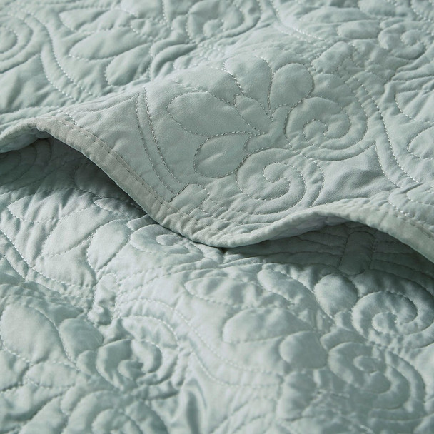 Seafoam Green Oversized Quilted Throw Blanket - 50x70" (675716766818)