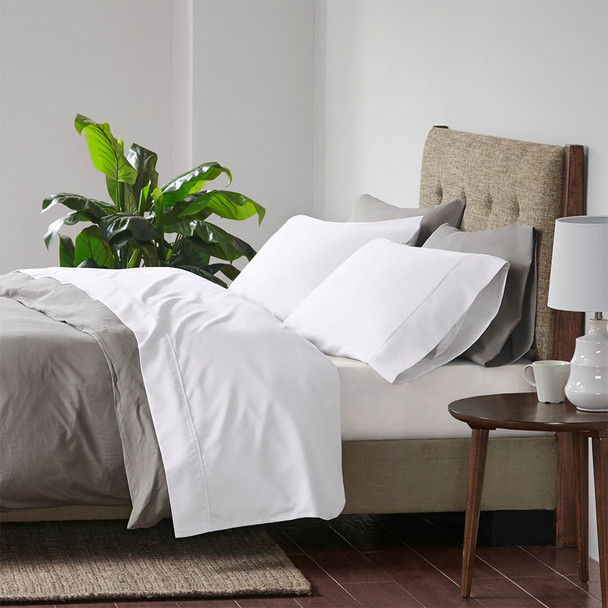 4pc White 600TC Cooling Cotton Rich Sheet Set - KING (086569216953)