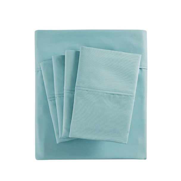 6pc Aqua Blue 800TC Cotton Rich Sateen Sheet Set (800 Thread Count Cotton-Aqua)