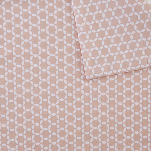 Blush Pink Microcell Geometric Design Printed Sheet Set (3M Microcell-Blush)