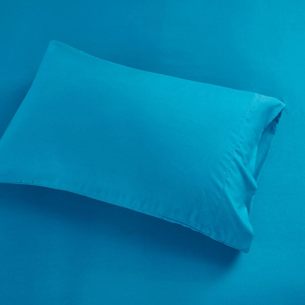 Teal Blue Year Round Microfiber Wrinkle-Free Sheet Set (Microfiber-All Season-Teal) 