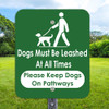 Keep Dogs On Pathways 10"x12" Aluminum Sign