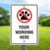 Custom Dog Sign: Paw Print 12"x 18" Aluminum Sign