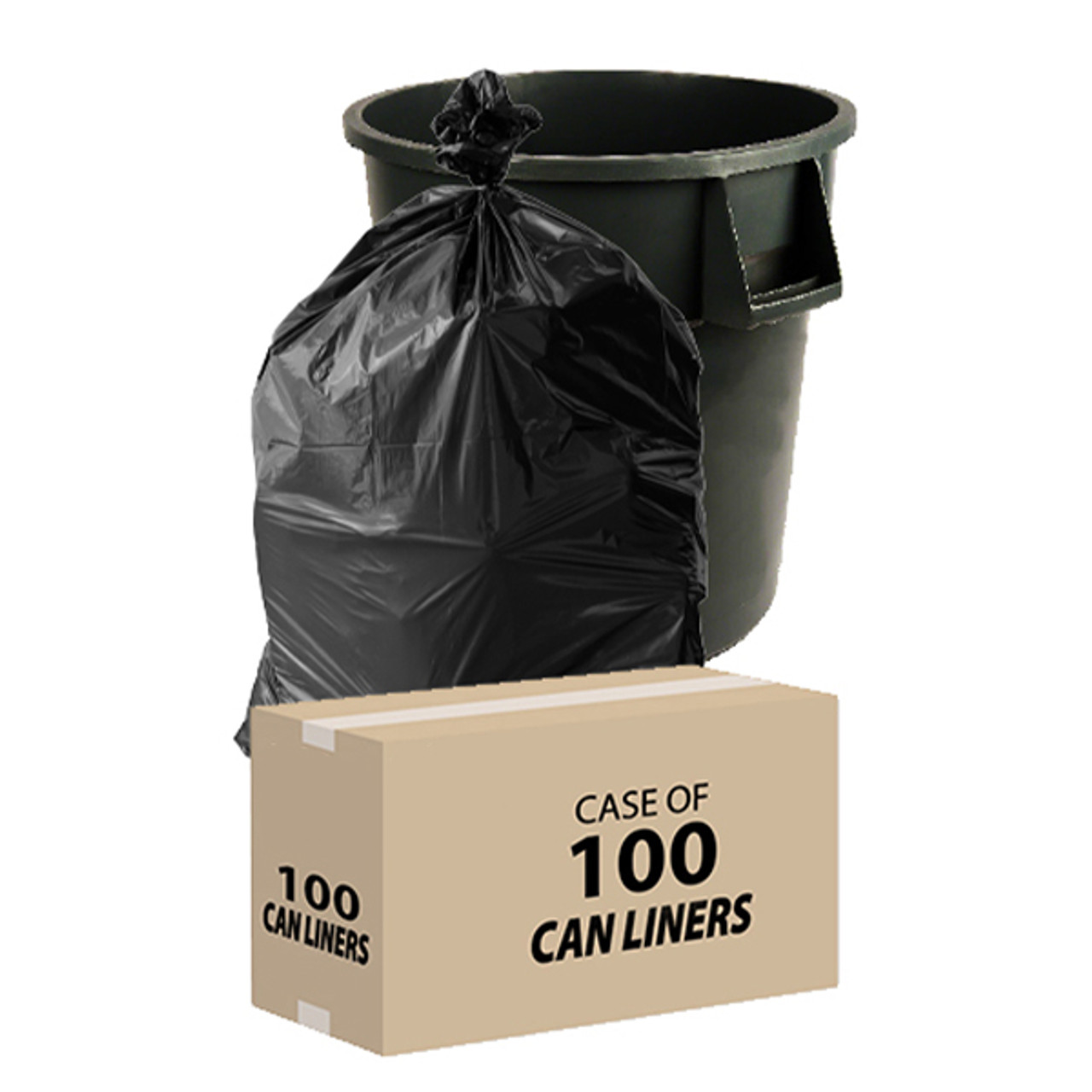 55-60 Gallon Clear Trash Bags, (50 Case w/Ties) Large Clear Plastic Re –  EveryMarket