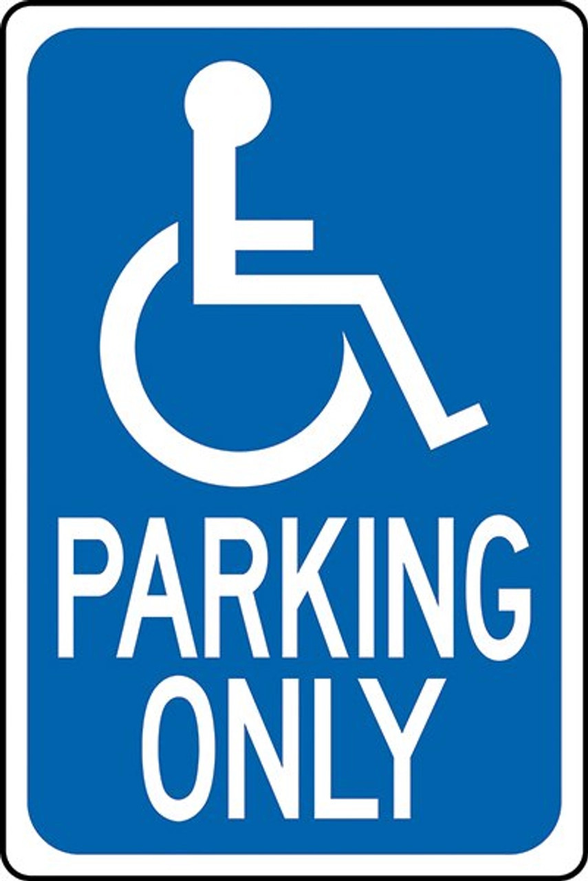 Handicapped Parking- 12" x 18" Aluminum Sign