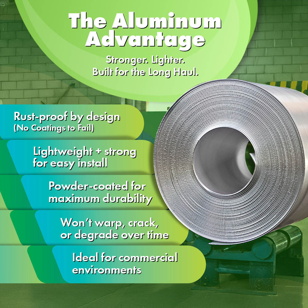 The Aluminum Advantage.  Stronger. Lighter.  Built for the long haul.