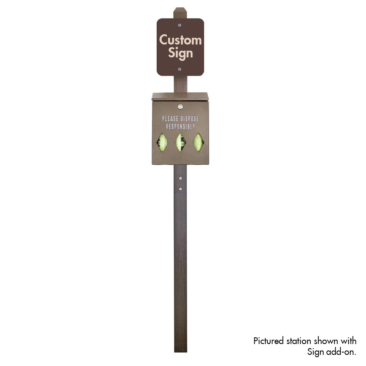 Trail Proven™ Mini Dog Waste Station - made from recycled plastics