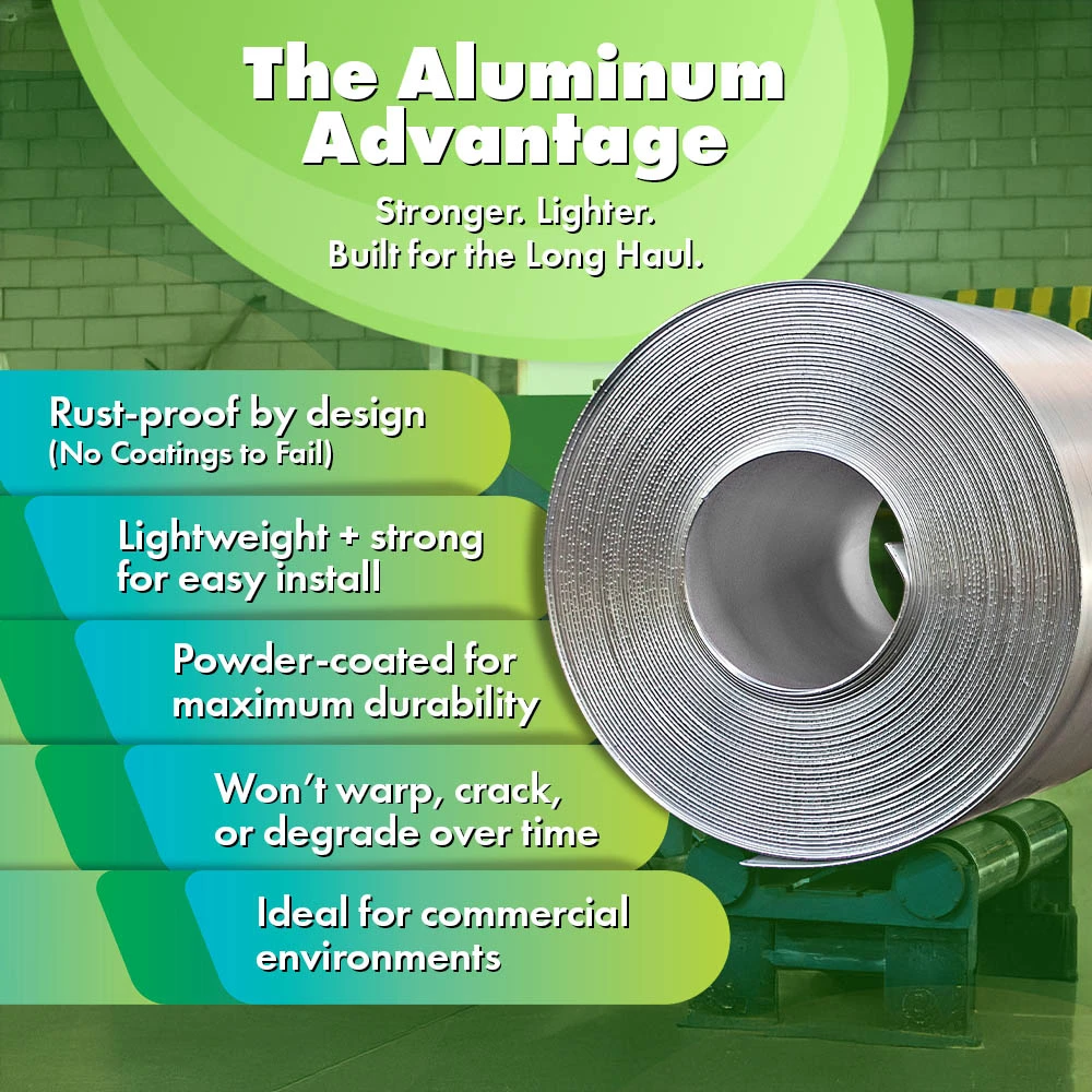The Aluminum Advantage.  Stronger. Lighter.  Built for the long haul.