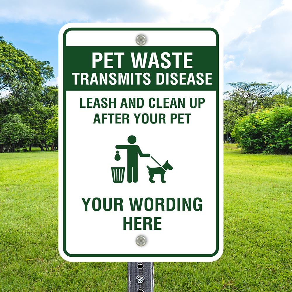 Custom Dog Sign:  Transmits Disease 12"x 18" Aluminum Sign