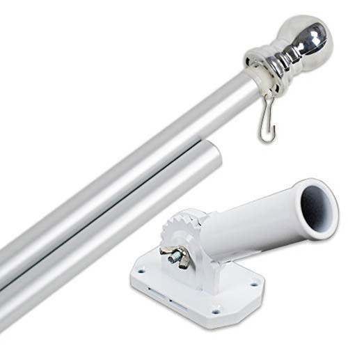 Tangle Free Flag Pole 6ft SILVER