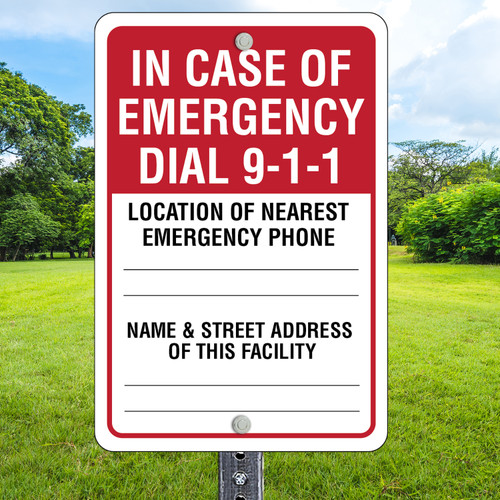 In Case of Emergency Sign -12" x 18" In Case of Emergency Sign -12" x 18"