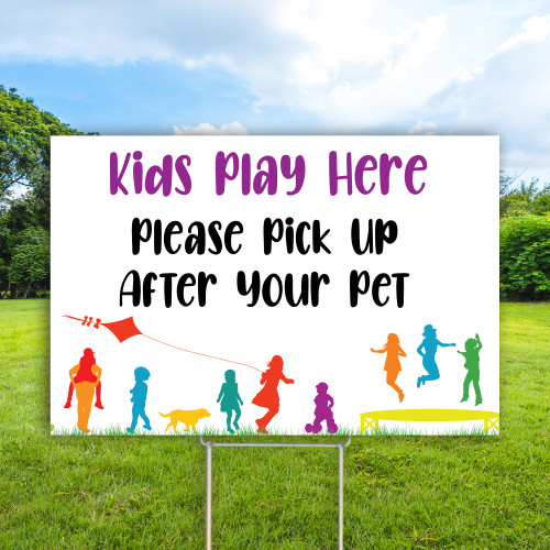 Kids Play Here - 12" x 18" Coroplast Sign Kids Play Here - 12" x 18" Coroplast Sign