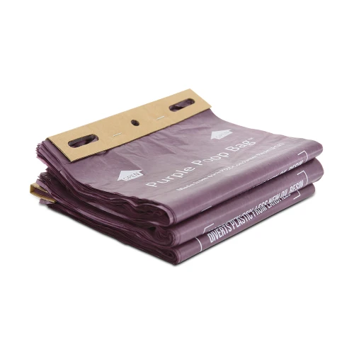 Purple Poop HEADER Bag™ 65% PCR - case of 2000