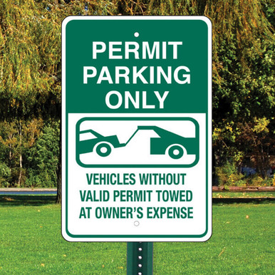 Permit Parking Only Sign