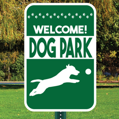 WELCOME DOG PARK SIGN