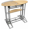 Orbital Express Truss Oval Counter with Plex Stand-Off and Internal Shelf