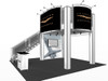 Double Deck Turnkey Rental Booth 20 x 20 DD913-LSS-HP