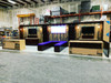 Modular wood accent booth