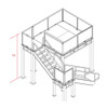 Used Double Deck Exhibit Booth (14' x 14') - Two-Story Trade Show display System , Light Use, and Good Condition