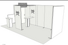 10x20 Modular Panel Booth Tradeshow Exhibit Wall w/ Closet Storage