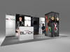 Open Box 10' x 20' Custom Inline Trade Show Booth with SEG Lightboxes, Merchandisers and Media Displays