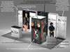 Open Box 10' x 20' Custom Inline Trade Show Booth with SEG Lightboxes, Merchandisers and Media Displays