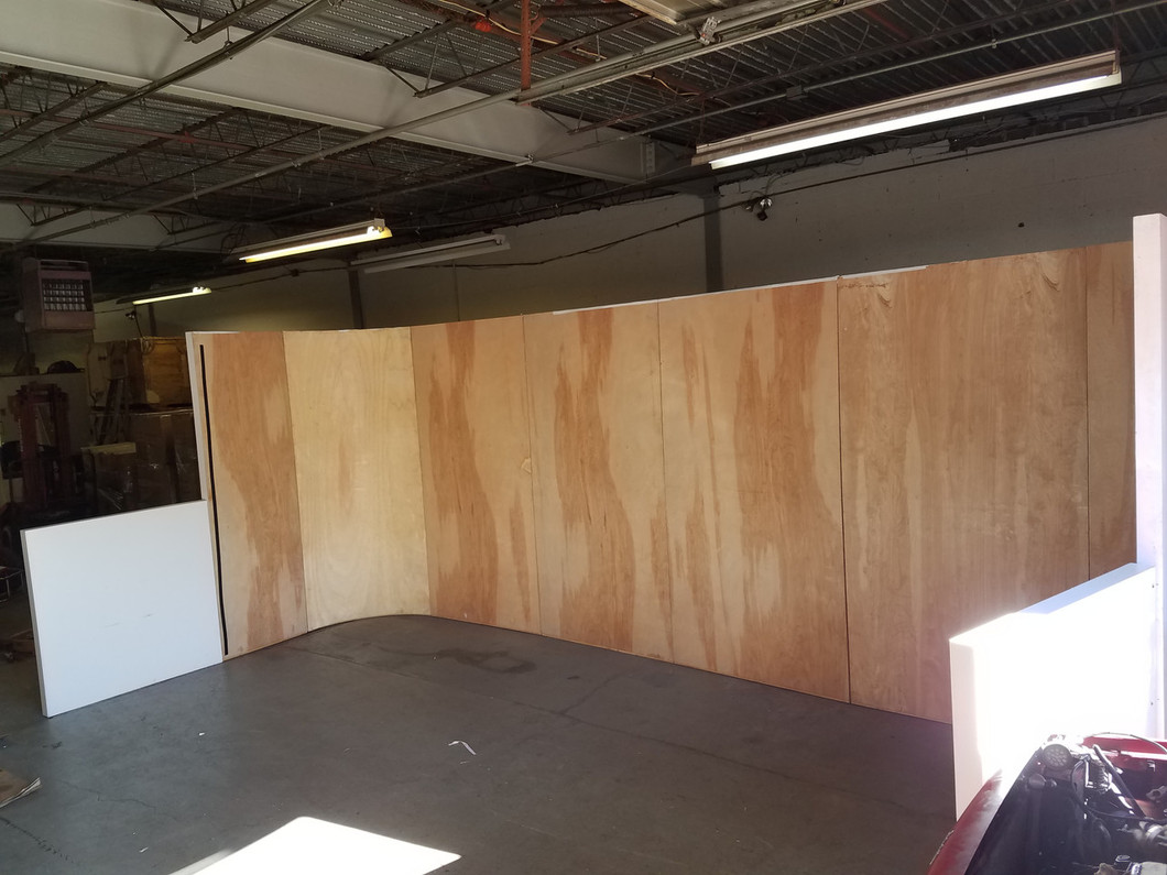 Recently Sold Used Booth! - 18x8 Booth With a Convex curve.