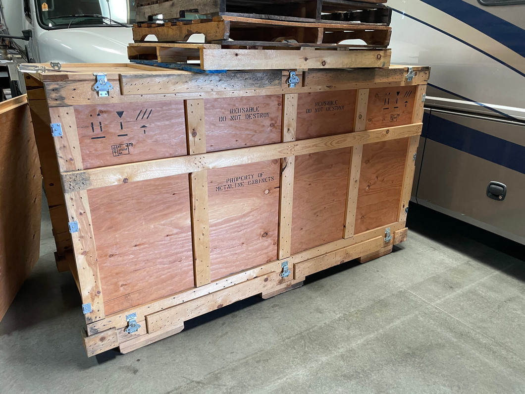 Recently Sold Used Booth! - Wooden Shipping Crate with Removable Sides