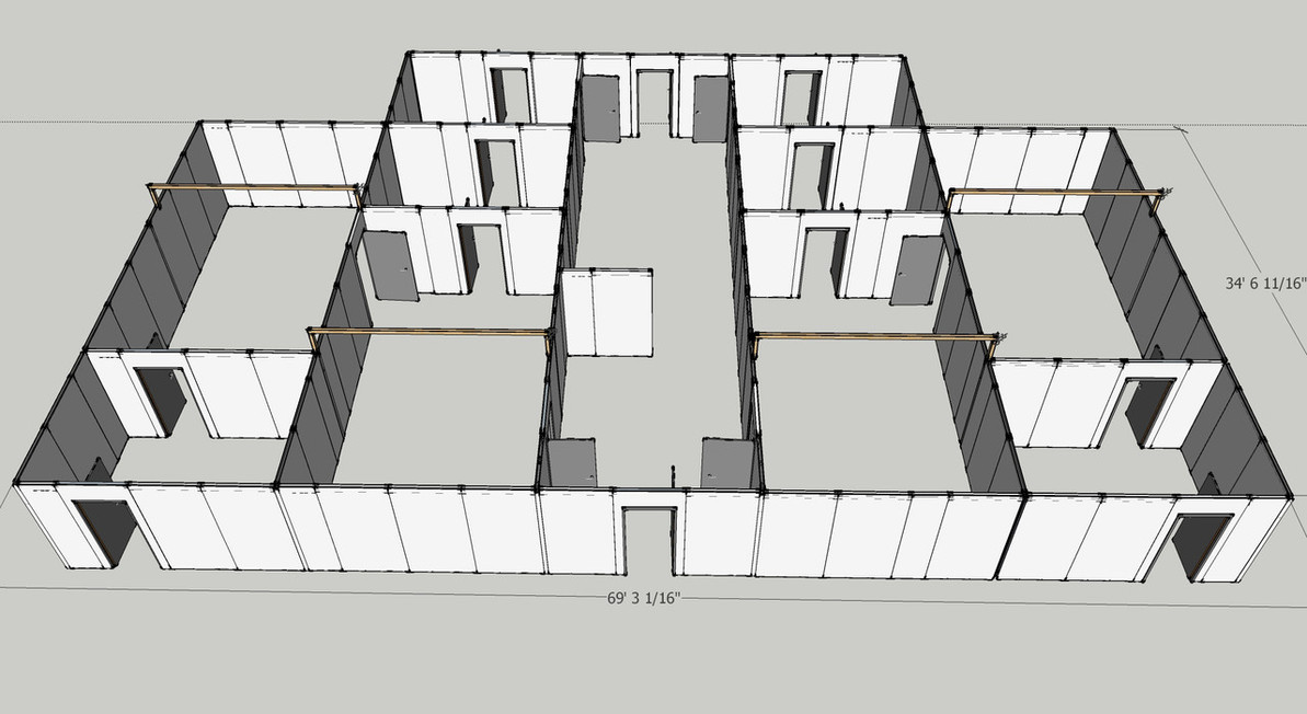 Recently Sold Used Booth! - Fully Modular Exhibit / Trade Show Wall Panels - Free Standing