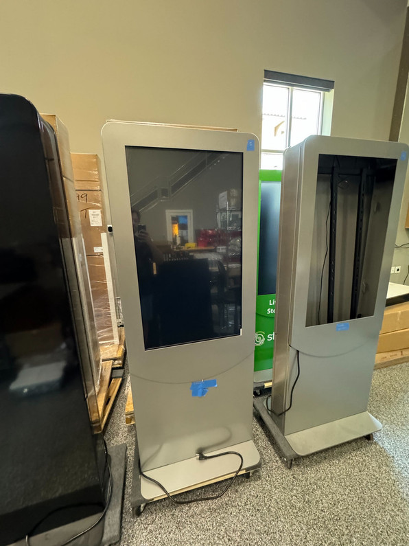 Recently Sold Used Booth! - 10 43" standing Peerless kiosk for sale (will sell in bulk or single units)