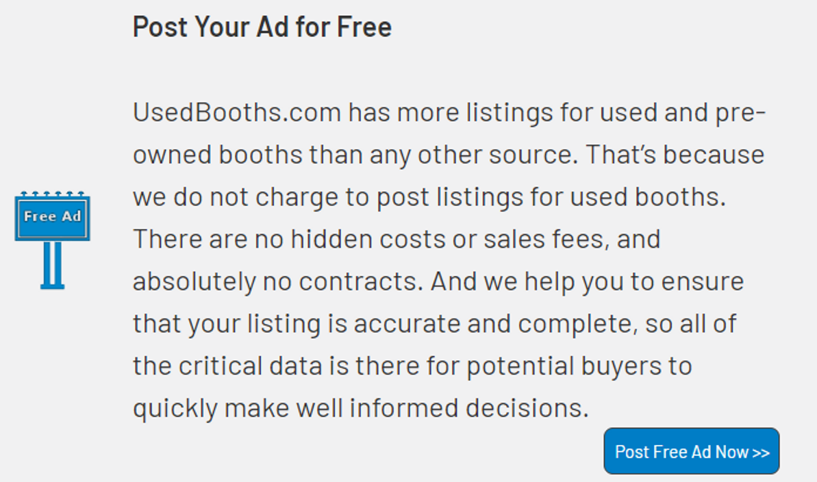 Selling Your Booth with UsedBooths.com: Maximize Your Returns with Our Selling Process