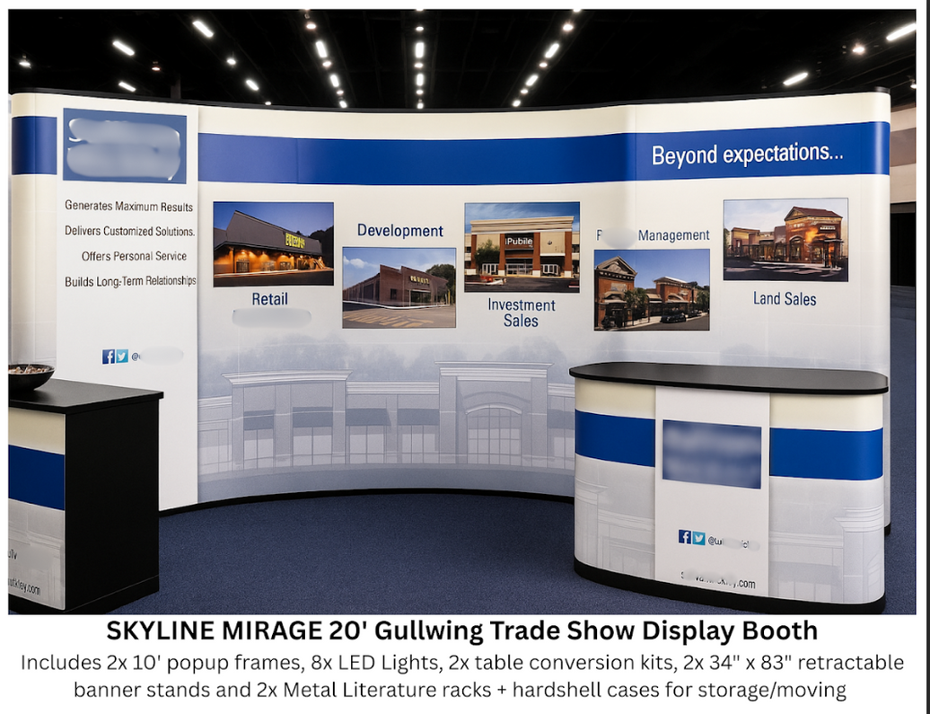 Recently Sold Used Booth! - Skyline Mirage 20' Gullwing Trade Show Booth / Display / Exhibit