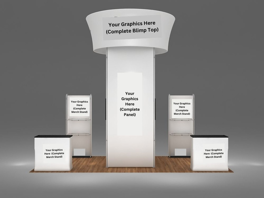 Transform Your Trade Show Presence with this Practically Brand New Blimp Squared Tower Display
