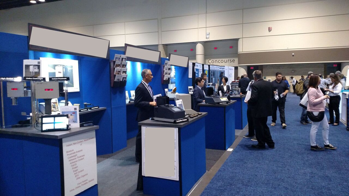 Recently Sold Used Booth! - 10'x40' Nimlok Tradeshow Booth with Pedestals and Lights