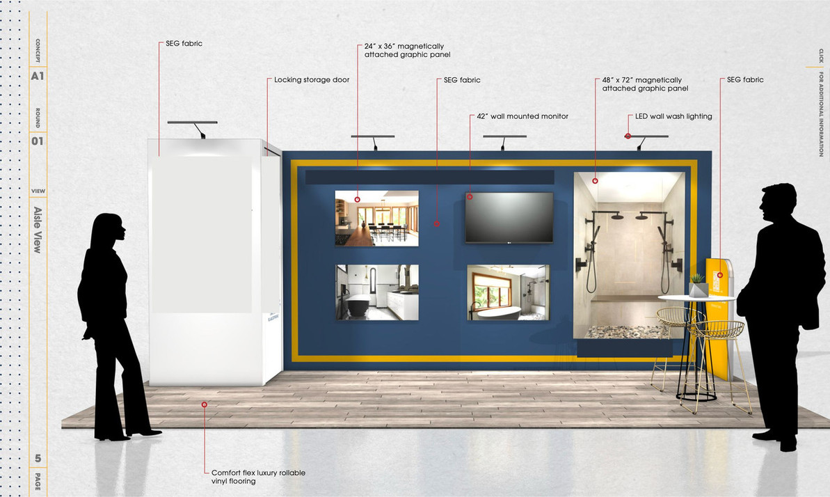 Recently Sold Used Booth! - 10′×20′ Inline Exhibit Booth – Modern Aluvision System with SEG Graphics & Storage Closet