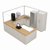 Recently Sold Used Booth! - 10' X 10' Food-Ready Mall Kiosk - All Plumbing Included
