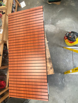 Recently Sold Used Booth! - Cherry Wood Slat Wall