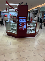 Recently Sold Used Booth! - Mall Jewelry Kiosk for Sale! Can be used as cell phone accessories kiosk or for anything else with this versatile Kiosk.