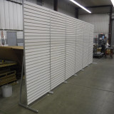 Recently Sold Used Booth! - 20 Foot Long Slat with Aluminum Inserts in Wood Shipping Crate