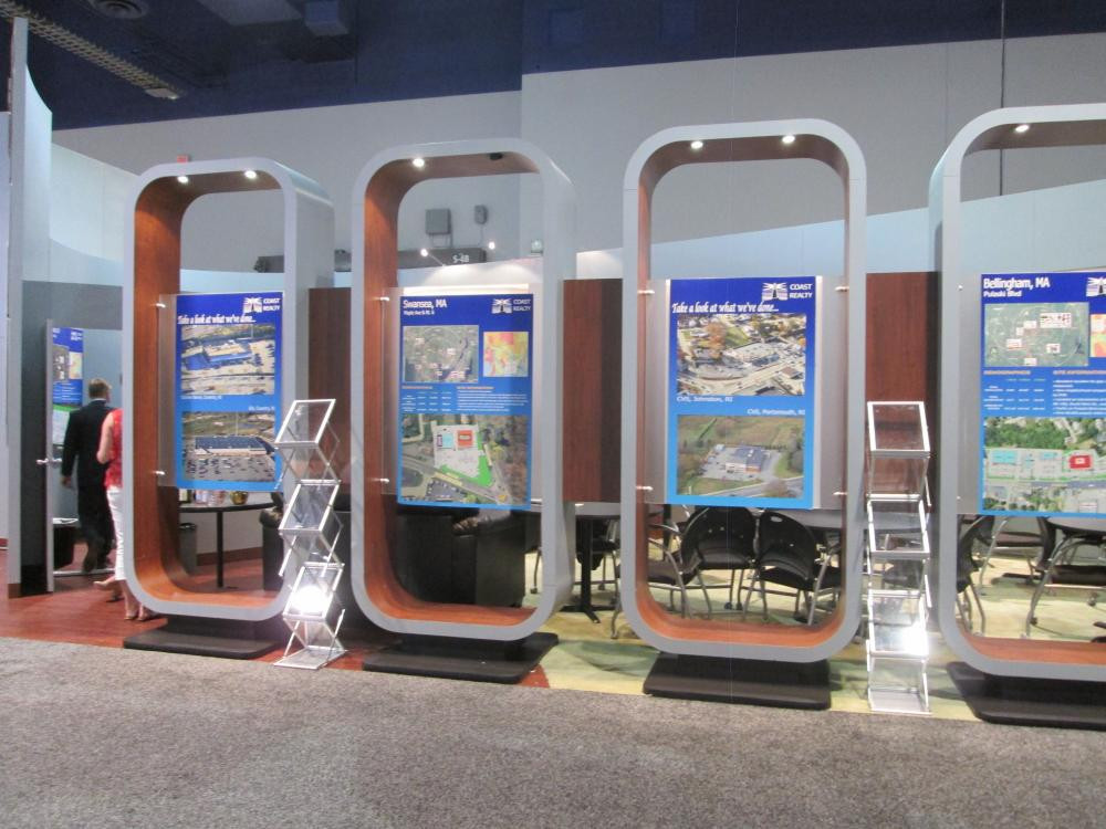 Recently Sold Used Booth! - L Shaped Island and Custom Honeybee 2 Shelf ...